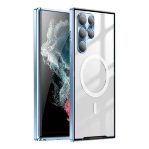 Magnetic Magsafe Case For Samsung Galaxy S24 S23 S22 S21 Ultra Metal aluminium alloy Glass protective ultra-thin back cover