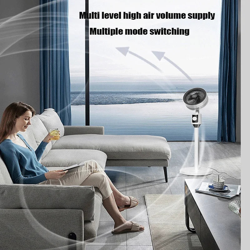 Desktop Stand Dual Use Air Circulating Fan Turbocharged Silent Household Dorm Shaking Head Adjustable Speed Electric Fan