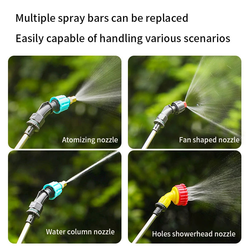 Shoulder Style Electric Sprayer 5L/8L Watering Can with 3 Nozzles USB Charging Automatic Garden Plant Irrigation Sprinklers Tool
