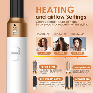New professional Hair Dryer 5 in 1 Hair Styler High Speed Hot Air Brush Powerful Hairdryer Multifunctional Constant Blow Dryer