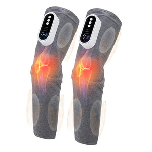 2PCS Wireless Electric Leg Massager Air Bag Pressotherapy Calf Massager Air Compression Vibration Hot Compress Foot Massage Tool