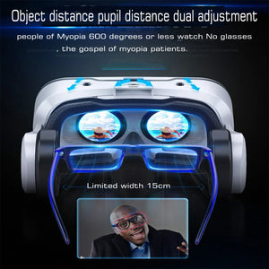 Top VR Glasses Headset 3D Virtual Reality Device Helmet Viar Goggle Lenses For Smartphone Smart Cell Phone Realidade Viewer