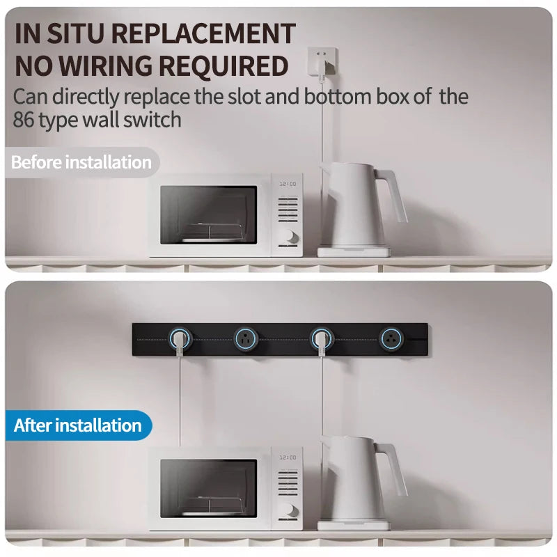 Power Track Socket Home Appliances Pop Electric Plug Adapter UK US EU Standard Wall Socket With Usb Embeded And Surface