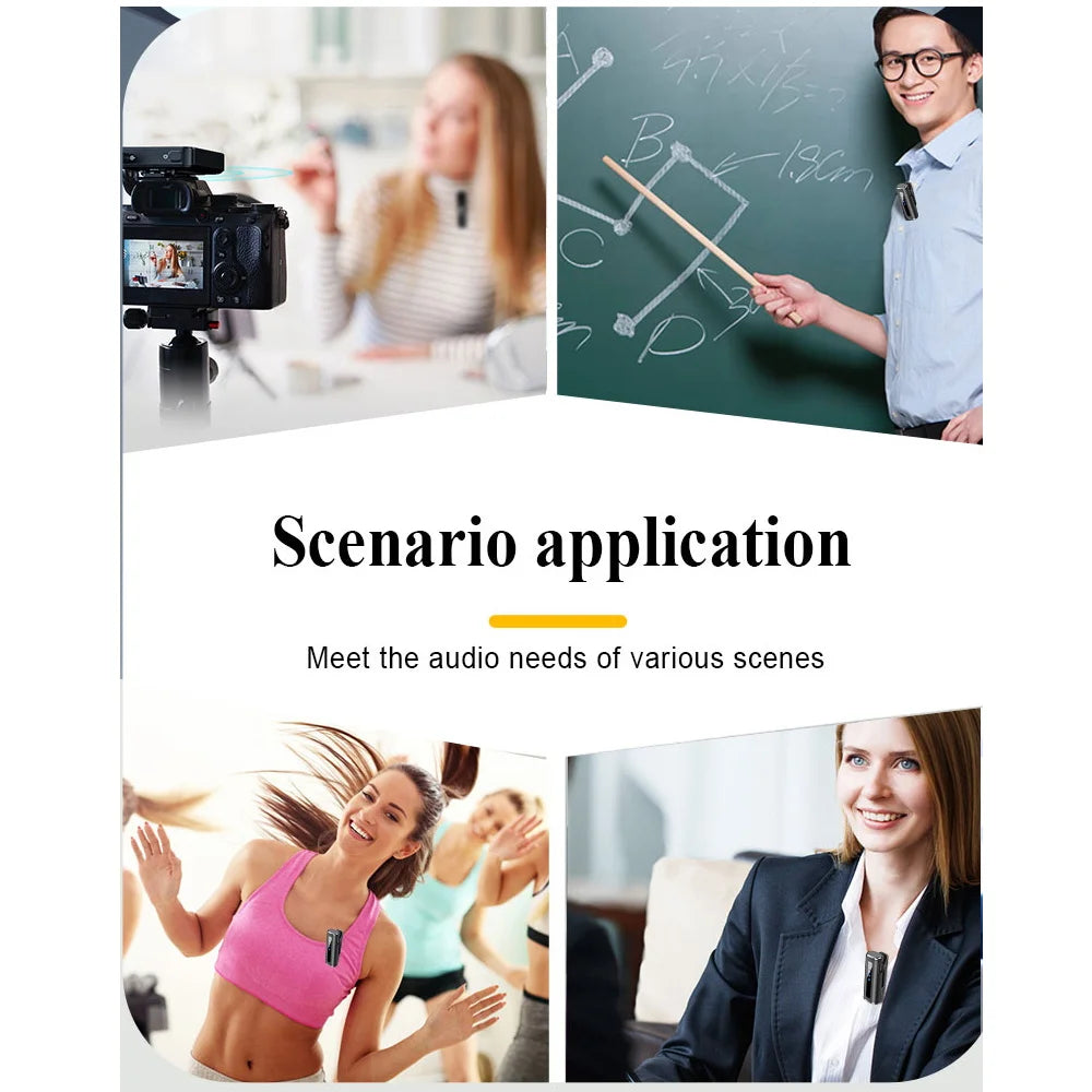 Lavalier Wireless Microphone for Phone Professional Microphone with Charging Box Noise Reduction for Android IOS Recording Live