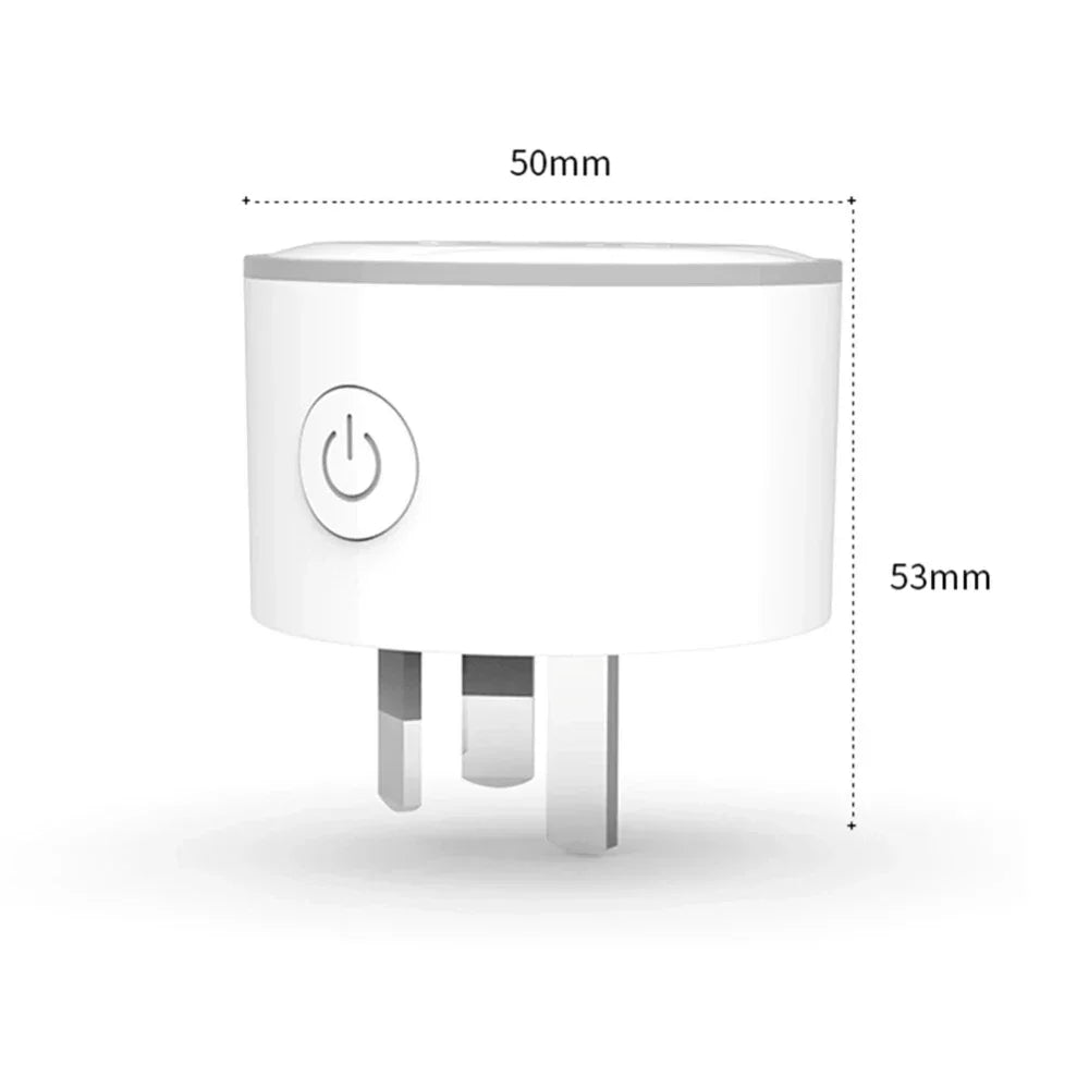 Melery Wifi Smart Power Plug AU Adapter Color LED Light Mini Homekit Socket Voice Control Works with Alexa Google Home Tuya App
