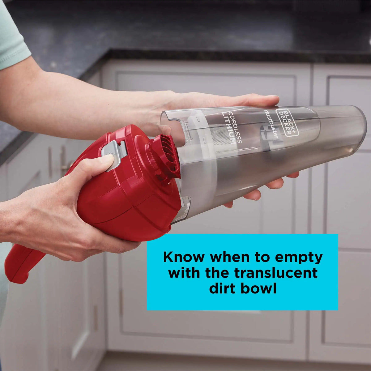 BLACK+DECKER dustbuster Quick Clean Cordless Hand Vacuum, HNVC115JB06 - Stereotech