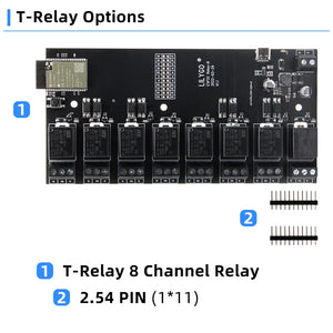 LILYGO® T-Relay ESP32 5V Relay Module 8 Channel With Optocoupler Isolation Wireless Development Board WIFI Bluetooth For Arduino