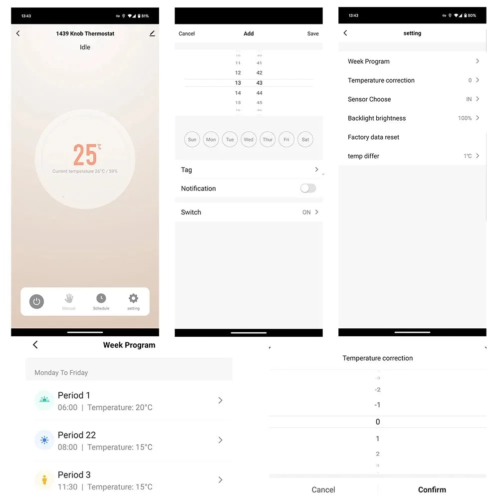 TUYA WiFi Smart Knob Thermostat  Floor Heating Water Gas Boiler Home Room Programmable Temperature Controller Alexa Google Home