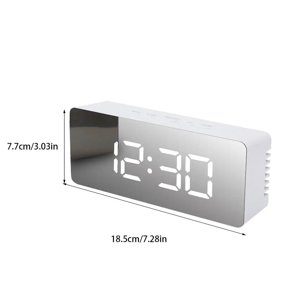 Digital Alarm Surface Miroir Angle Adjustable Memory Function Radio Projector Clock Indoor Thermometer Clocks White Light