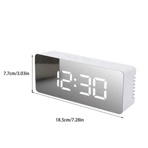 Digital Alarm Surface Miroir Angle Adjustable Memory Function Radio Projector Clock Indoor Thermometer Clocks White Light