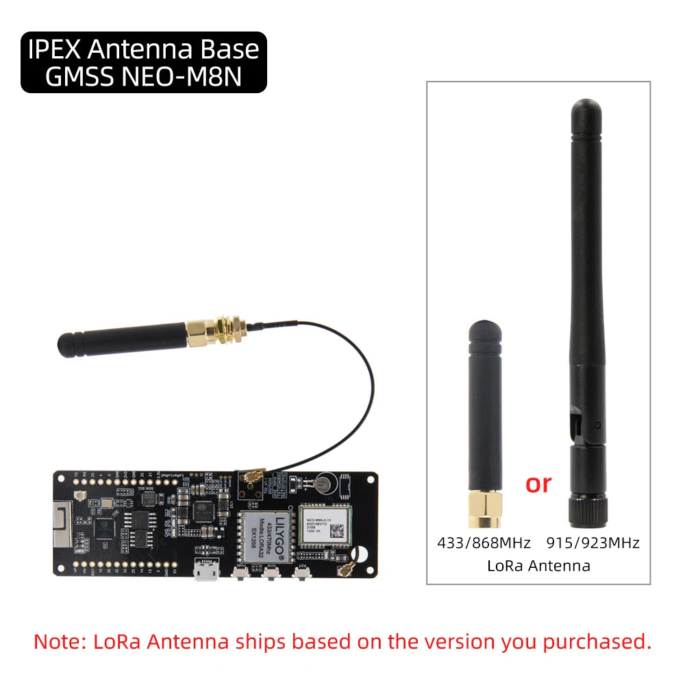LILYGO® T-Beam V1.2 ESP32 LoRa Module LoRaWAN Long Range 433MHz 868MHz 915MHz ESP32-DOWDQ6 Development Board GPS WIFI AXP2101