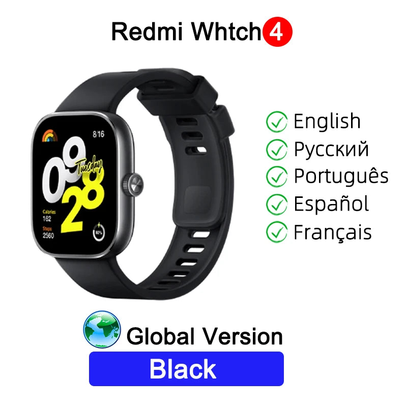 Global Version Redmi Watch 4 Ultra Large 1.97&#39;&#39; AMOLED Display GPS GNSS Smartwatch Bluetooth Phone Call Smart Sleep Monitoring