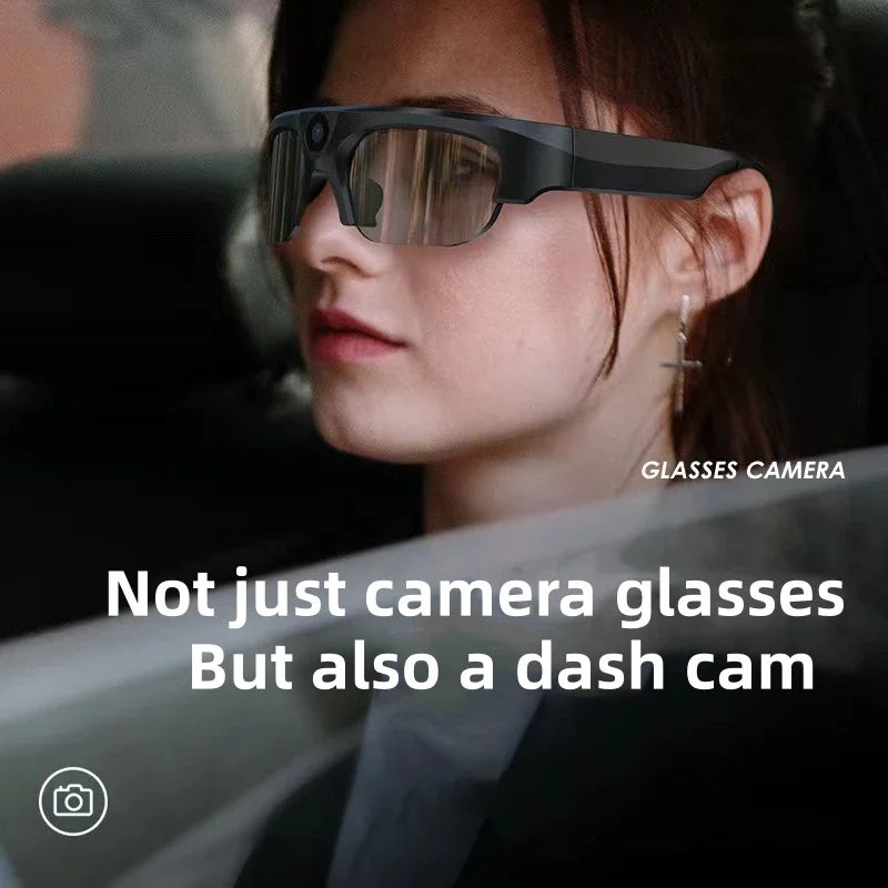 Smart Glasses TWS Wireless Live Bluetooth Waterproof Drive Video Recorder Sports Outdoor Ride Call Mini 2K HD Camera Sunglasses
