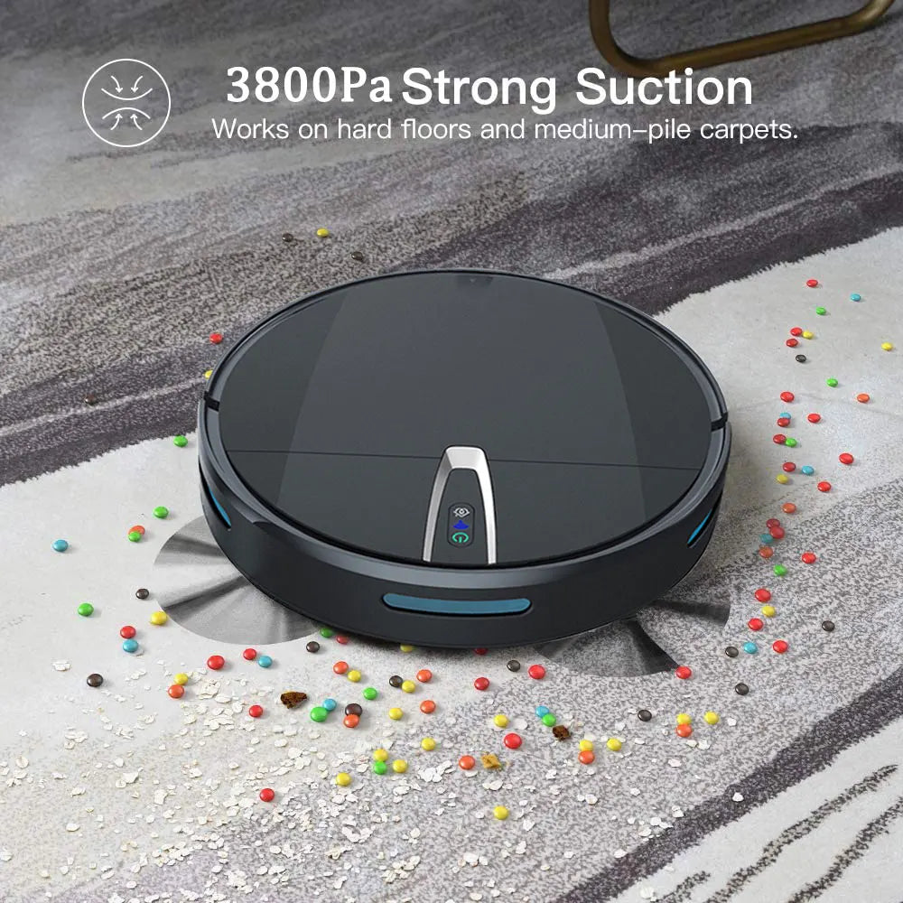 Robot Vacuum Smart Mop Cleaner With 3800PA Suction APP&amp; Voice Control Autocharge Sweeping Floor Cleaning For Home Robotic Vacuum