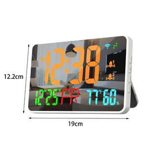 LED Digital Alarm Clock Wall Clock Desk Clock with Snooze Model Electric Clock for Elderly Bedside Living Room Apartment Bedroom