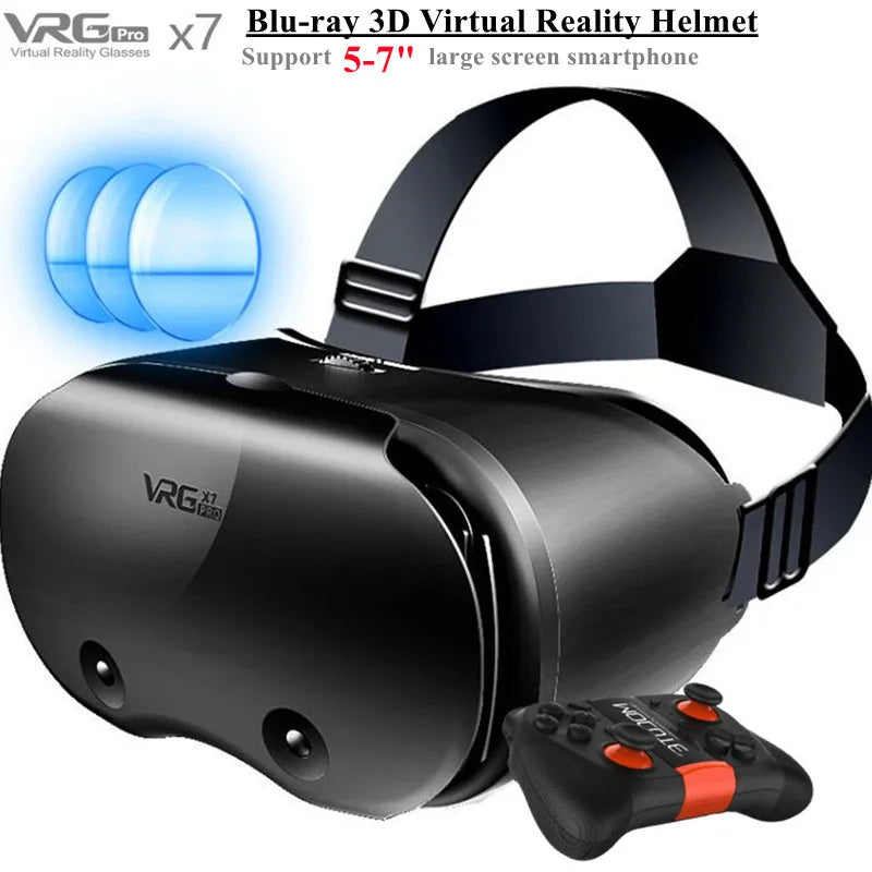 Original VRG X7 VR Virtual Reality VR Glasses Box Google Cardboard VR Headset Helmet 3D GLASSES for IOS Android 5-7&quot; Smartphone