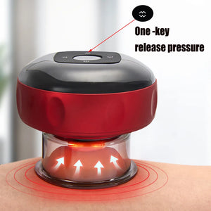 Recharge Electric Vacuum Cupping Therapy Set Skin Scraping Massage Guasha Wireless Slimming Body Fat Burner 6/12 Level Cupping - Stereotech