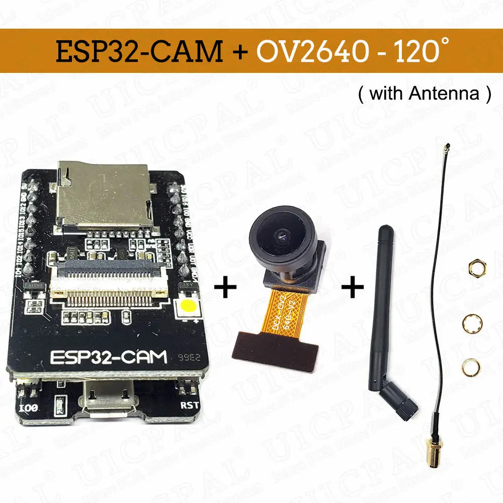 OV2640 ESP32 Cam Set with DVP 24pin Camera 66 120 160 Degree 850nm Night Vision 2MP 2.4 GHz 8MB PSRAM Wireless Bluetooth Module