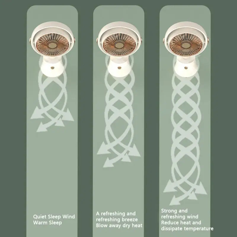 New Desktop Small Fan Dazzling Gold Rotatable USB Charging Three Speed High Wind Silent Office Desktop Fans Cooling Appliances - Stereotech