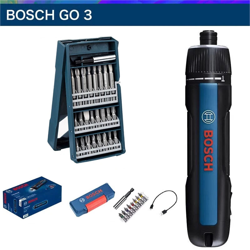 Bosch GO3 Professional Cordless Electric Screwdriver 3.6V Rechargeable Mini Hand Drill Screw Driver Multi-Function Power Tools