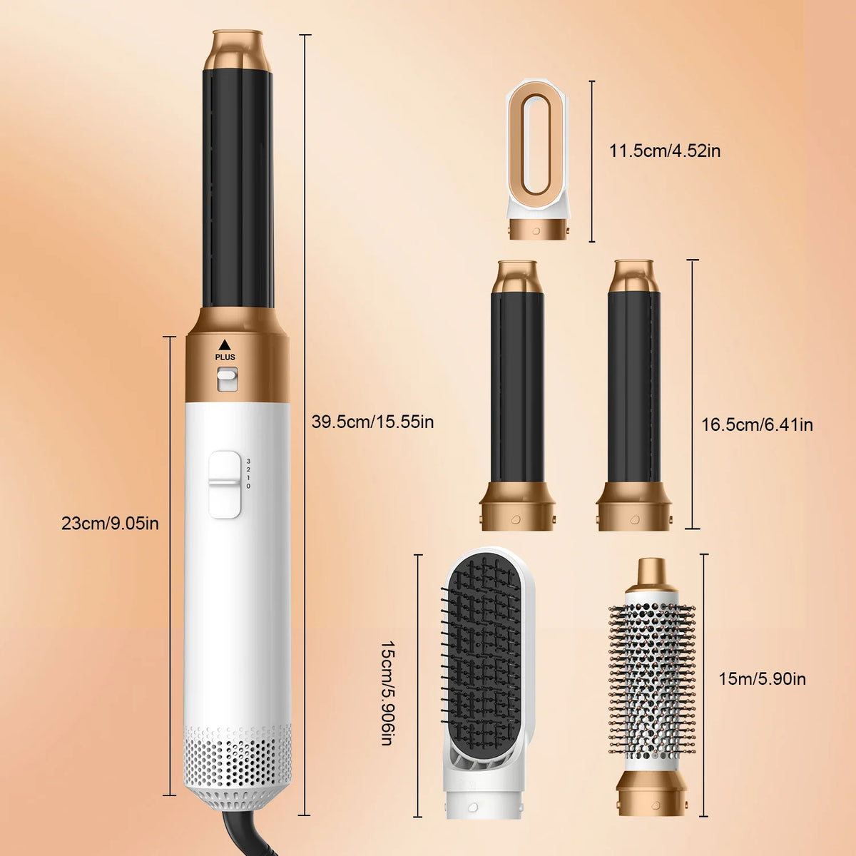 New professional Hair Dryer 5 in 1 Hair Styler High Speed Hot Air Brush Powerful Hairdryer Multifunctional Constant Blow Dryer