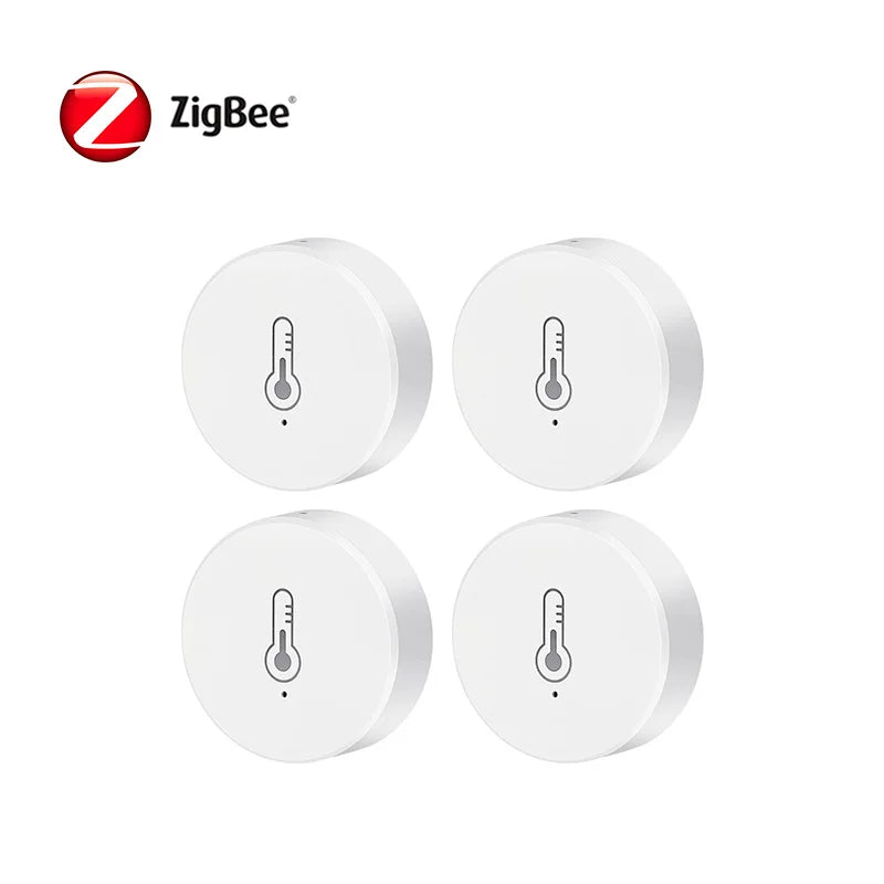 Tuya Smart ZigBee Temperature And Humidity Sensor Battery Powered Indoor Mini Hygrometer Work With Alexa Google Home