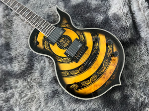 Chinese Electric Guitar Mahogany Body And Maple Neck Zakk Black Hardwae  6 Strings