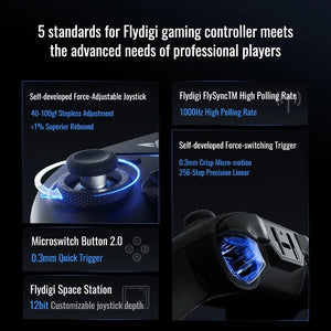 Flydigi Vader 4 Pro Game Controller Gamepad Athletic Elite Handle Wireless Gaming Controllers With Hall Rocker For Xbox Steam Pc