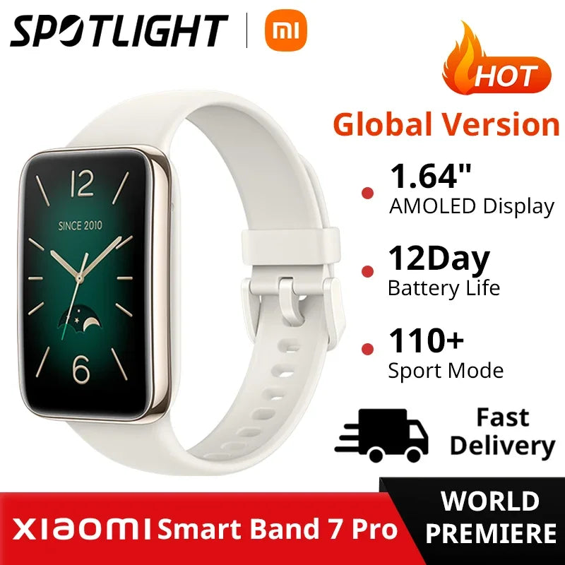 Global Version Xiaomi Smart Band 7 Pro Alexa Voice Assistant 1.64&#39;&#39; Display GPS SpO2 5ATM Waterproof 12 Days Battery Life