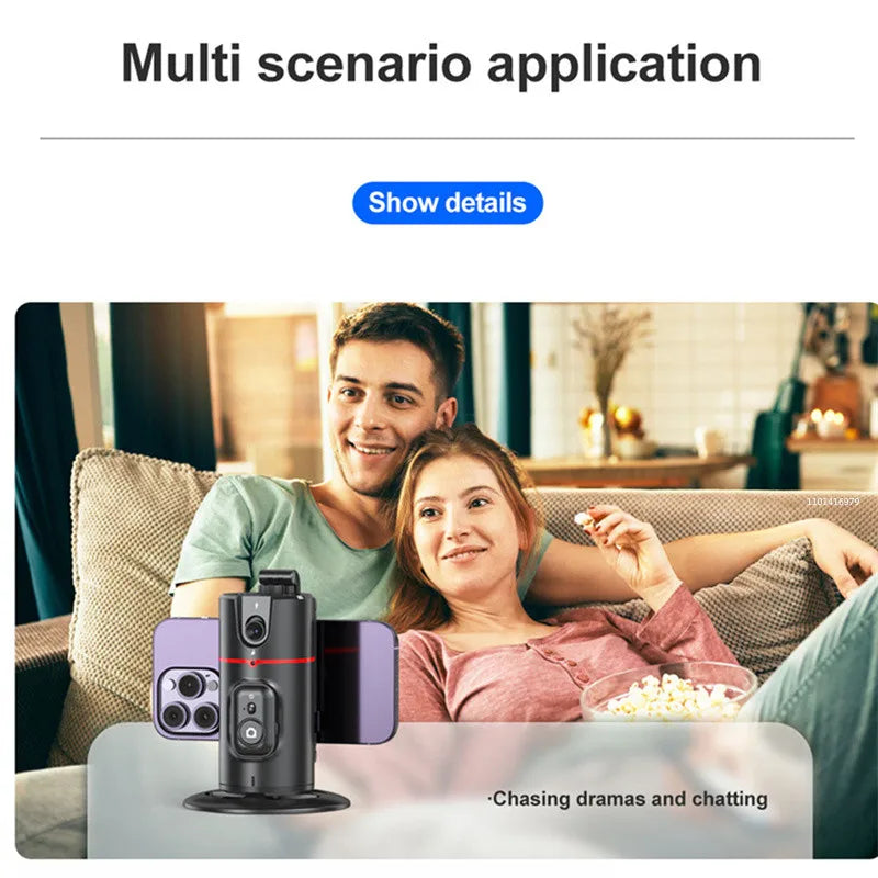 COOL DIER 2024 New 360 Rotation Gimbal Stabilizer Desktop AI Automatic Tracking gimbal With Remote shutter For Smartphone Tiktok - Stereotech