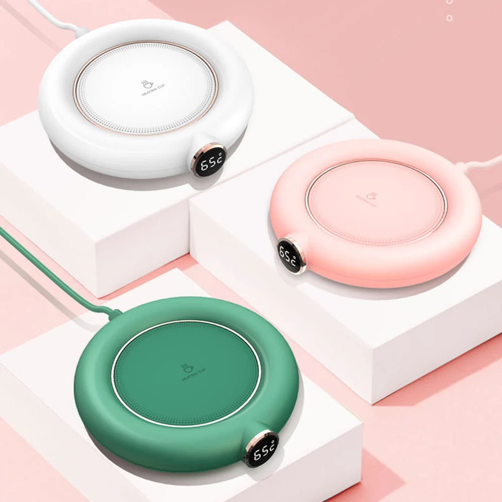 Portable USB Cup Warmer 3 Gear Smart Coffee Mug Heating Coaster Thermostatic Heater For Milk Tea Water Heating Pad Coaster