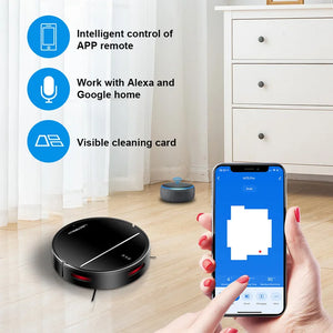 Liectroux M7S Robot Vacuum Cleaner,Smart Dynamic Navigation,4000Pa,Wet Mop,WiFi,Silent,Work with Alexa & Google Home