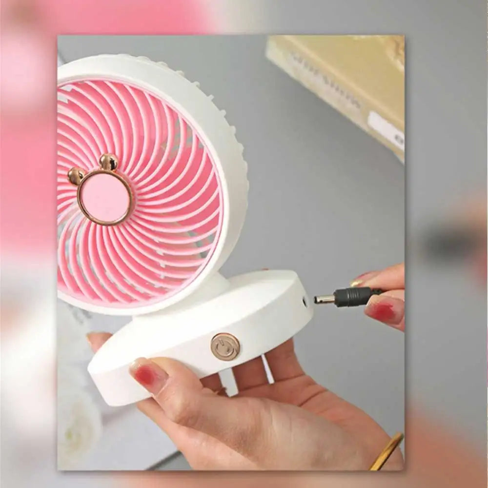 Electric Fan Usb Charging Rechargeable Powerful Portable Student Office Dormitory Small Gift Cooling Fans Small Desktop Fan - Stereotech