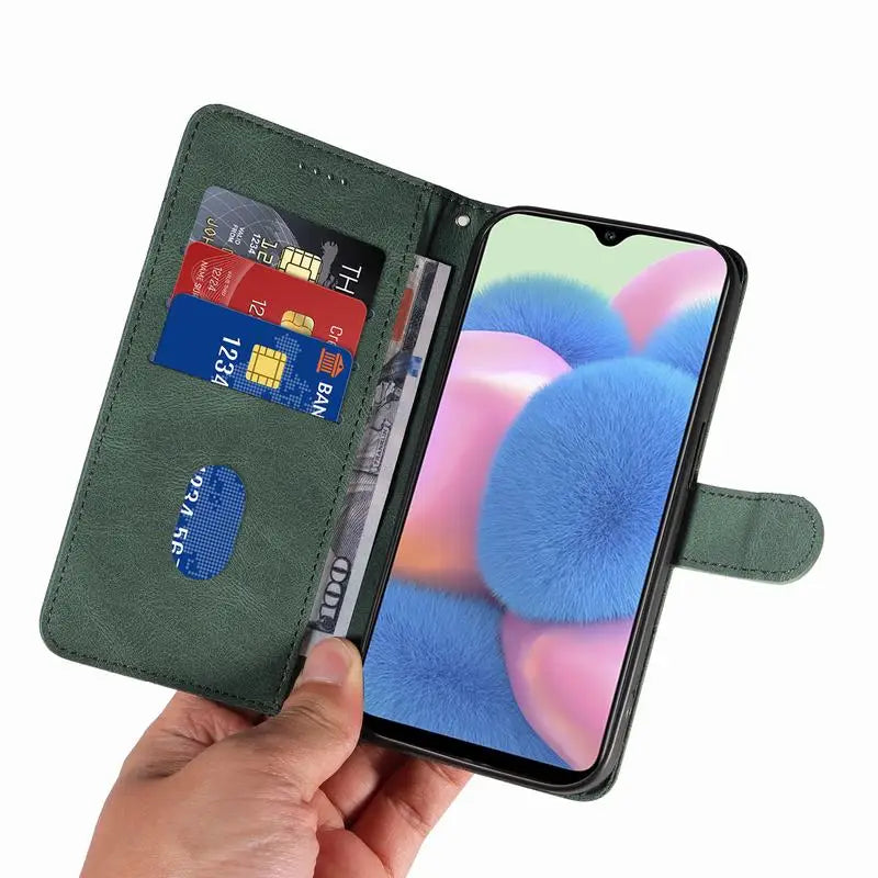 A70 A50 Leather Case For Samsung Galaxy A40 A30 A20 A10 S Flip Wallet Phone Cover For Samsung A21S A6 Plus A5 A7 A9 A3 A520 A320