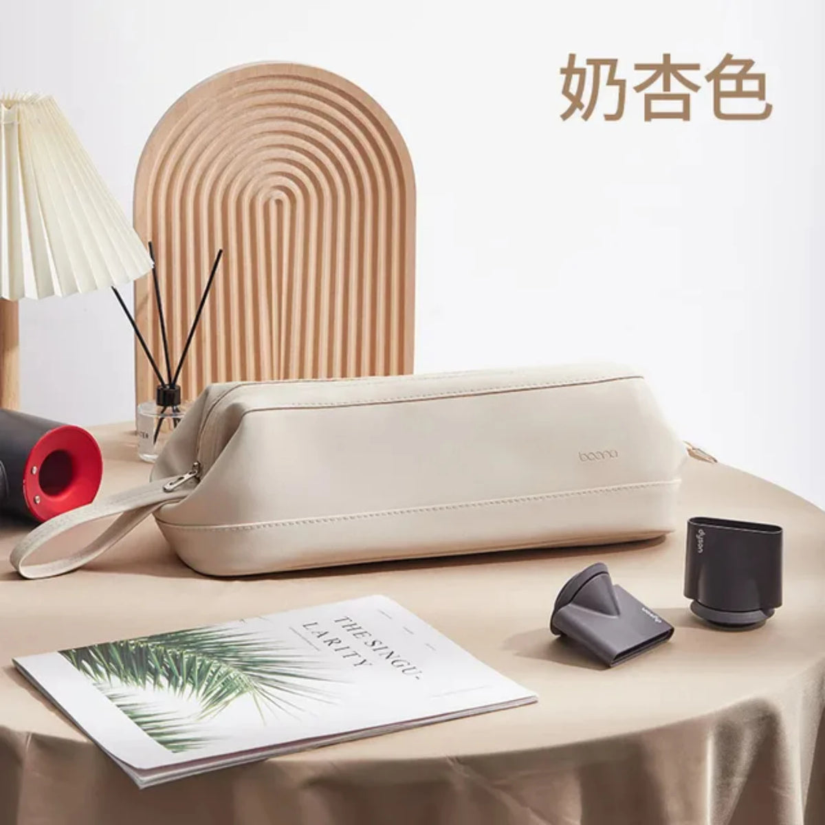 Portable Dustproof Hair Dryer, Curler, and Straightener Case for Travel Protection and Organization