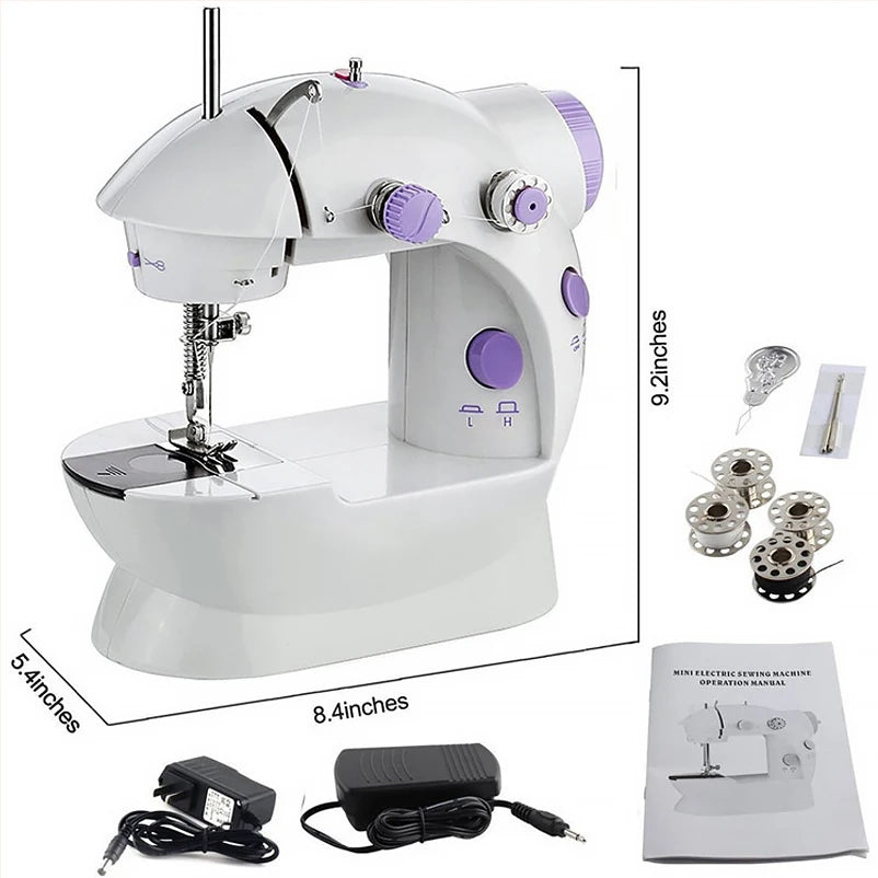 Multifunctional Sewing Machine Electric Portable Desktop Mini Sewing Machine Home Straight Line Cutter Automatic Winding Mending