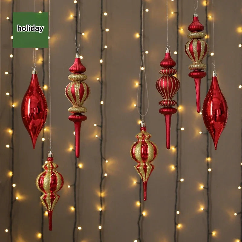 Christmas painted lantern pendant Christmas tree pendant Shopping mall window Christmas decoration supplies decoración hogar