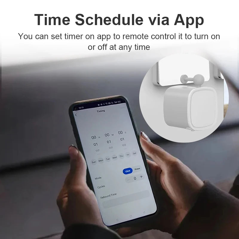 Type C Chargeable Tuya Bluetooth Smart Finger Robot Switch Button Pusher Bot Remote Control Appliance Google Home Alexa Voice