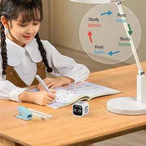 Mini Productivity Cube Timer Gravity Sensor Flipping LED Display 4 Preset Time Dual Modes Countdown Cooking Study Digital Timer