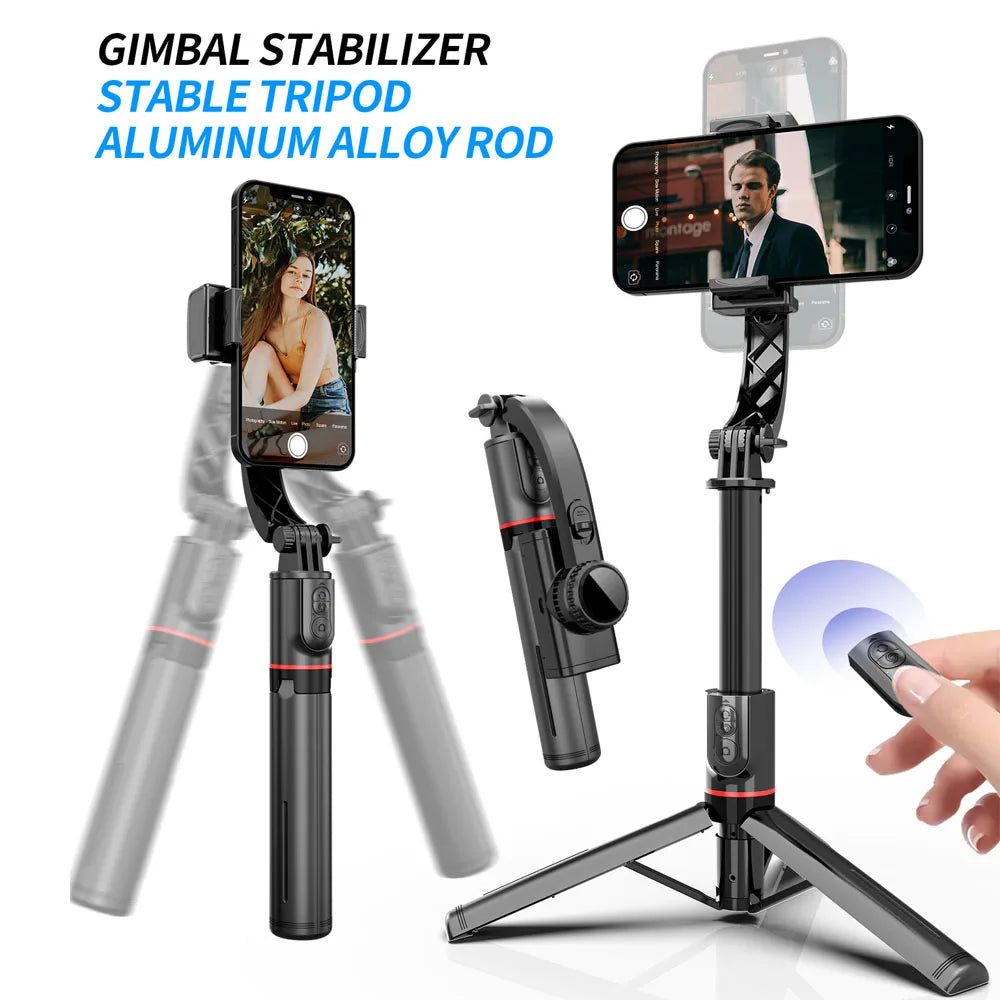 Handheld Gimbal Bluetooth Stabilizer with Tripod selfie Stick Folding Gimbal for Smartphone Samsung Xiaomi iPhone Huawei