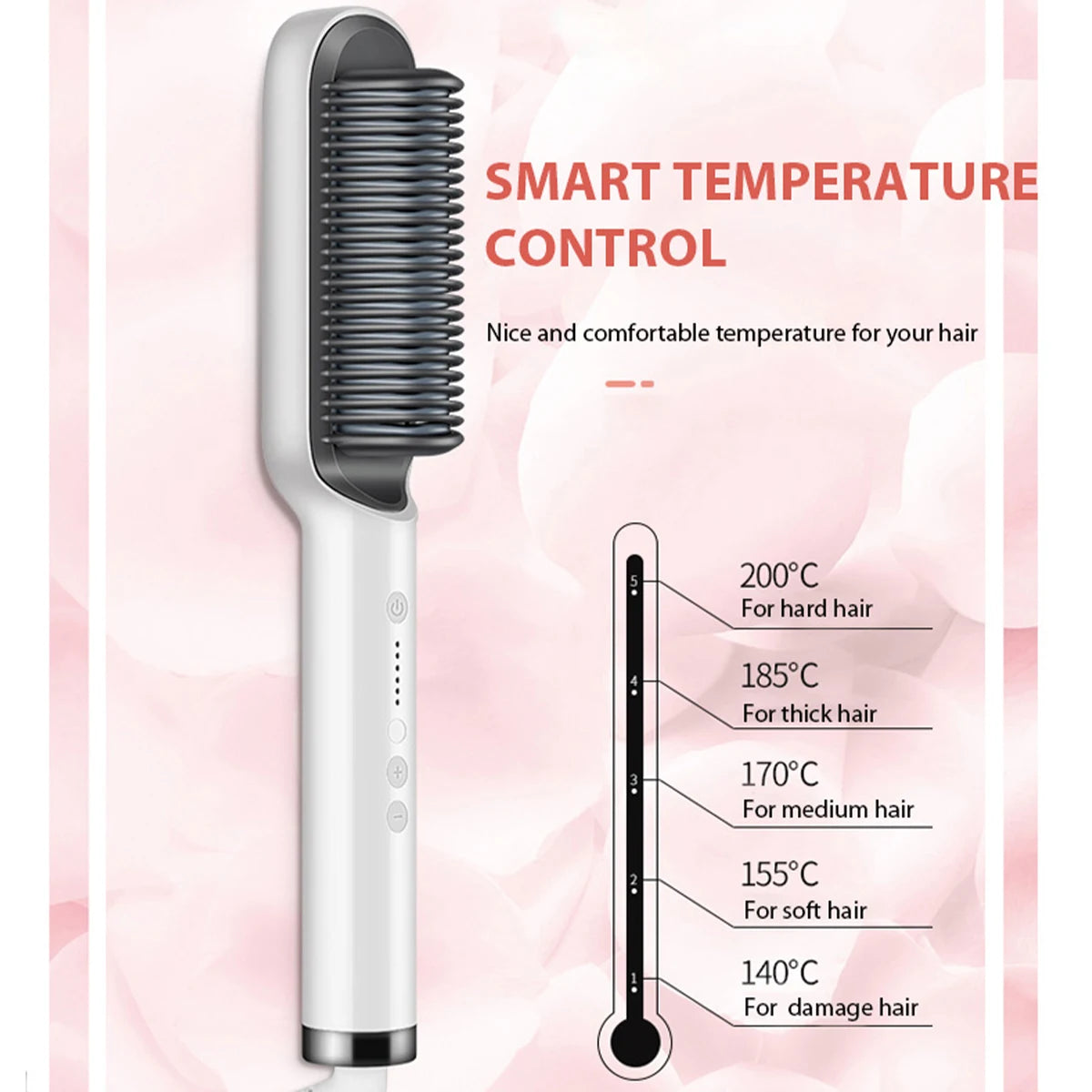 Electric Hair Brush Multifunctional Straight Hair Straightener Portable Fast Heating Negative Ion Professional Styling Tools