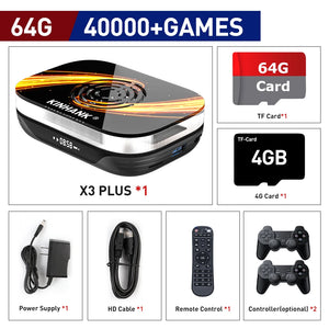 KINHANK Super Console X3 Plus Retro Game Console 60000 Games for DC/SS/MAME/ARCADE 4K/8K HD TV Video Game Player Gift for Kid