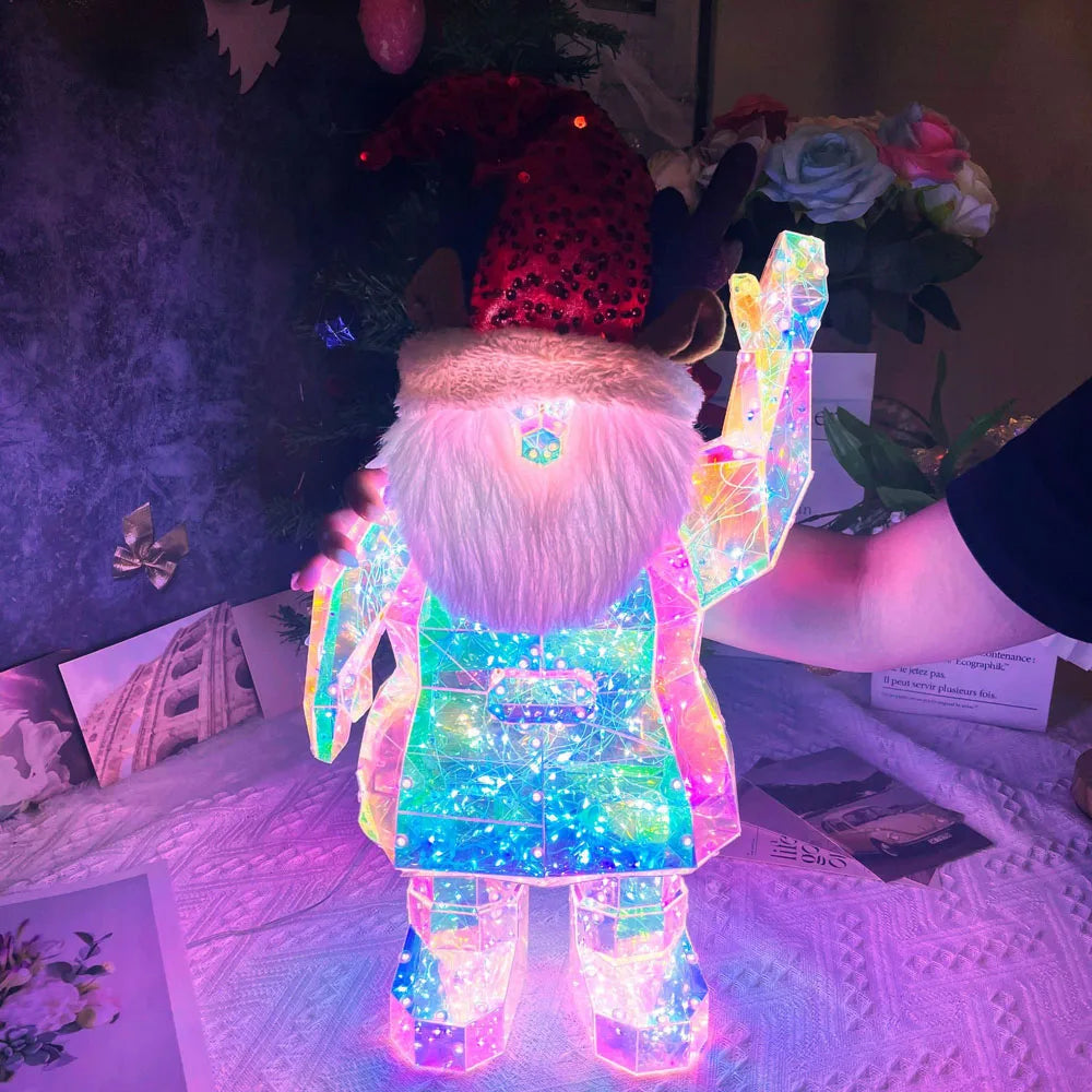Christmas Glowing Elk Night Light Colorful Glowing Santa Claus, Snowman, Christmas tree for Children&#39;s Christmas gifts
