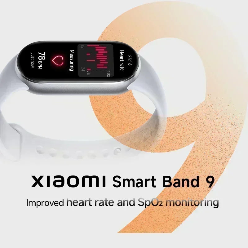 [World Premiere]Global Version Xiaomi Smart Band 9 150+ Sports Modes Sleep Monitoring 1.62&quot; AMOLED Display 21-day Battery Life