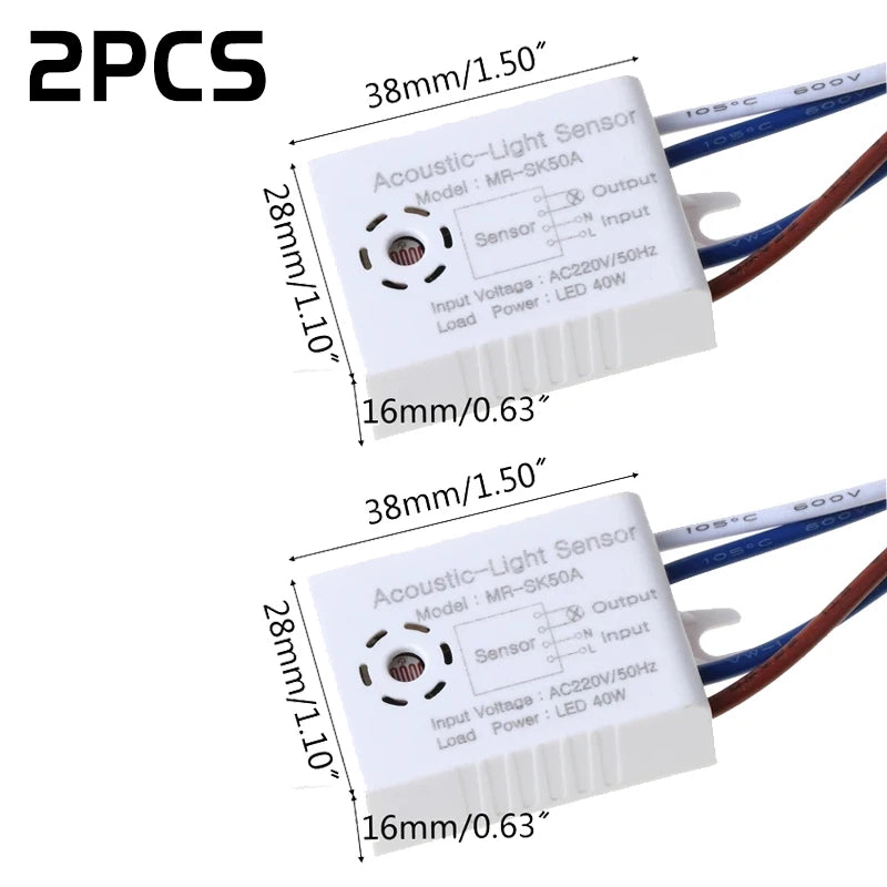 Intelligent Light Switch Sound Sensor Detector Smart Light Switches LED 220V Voice Motion Sensor Switch Auto On Off Smart Home