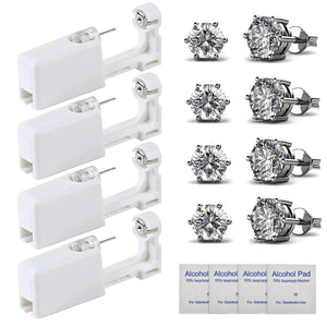 20pcs Safety Ear Piercing Gun Kit Disposable Disinfect Safety Earring Piercer Machine Studs Nose CLip Body Jewelry Piercing Tool - Stereotech