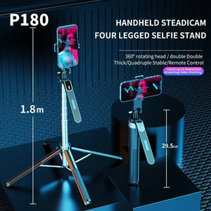 Xiaomi Selfie Stick Alloy Desktop 360° Gimbal Selfie Stand Pole Wireless Bluetooth for Live Streaming Photo and Video Stand - Stereotech