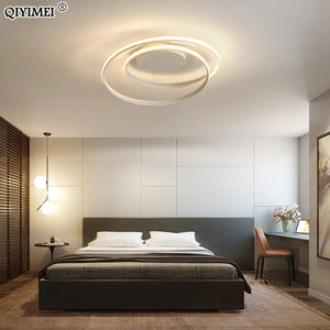 Modern Chandeliers LED Lamp For Living Room Bedroom Study Room White Black Color Surface Mounted Lights Lamp Decor AC85-265V