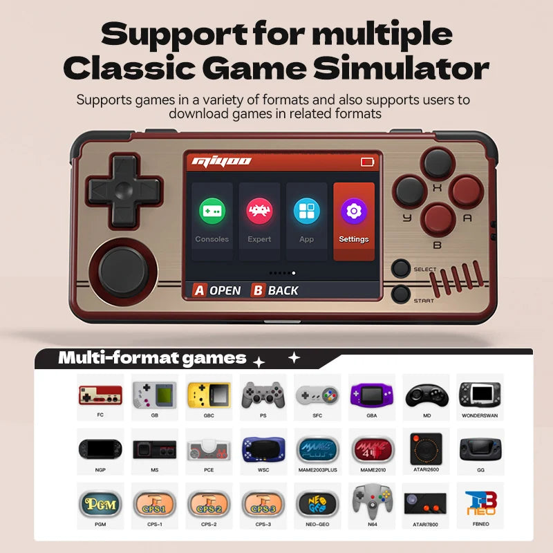 MIYOO A30 Handheld Game Console 2.8&#39;&#39; IPS Screen Linux System 2.4Gwifi Classic Retro Video Console Vibration Motor Player Gifts