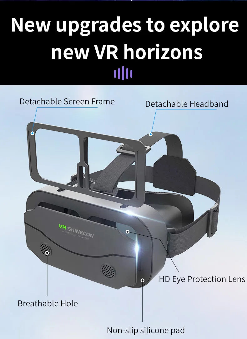 SHINECON 3D Helmet VR Glasses 3D Glasses Virtual Reality Glasses VR Headset For Google cardboard 5-7&#39; Mobile with original box